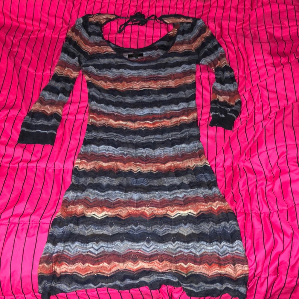 Guess Striped Semi Sheer Dress